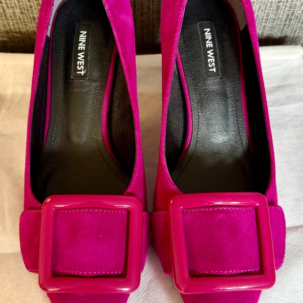 나인웨스트 NINE WEST 마젠타 푸시아 핑크 스웨이드 펌프스 구두