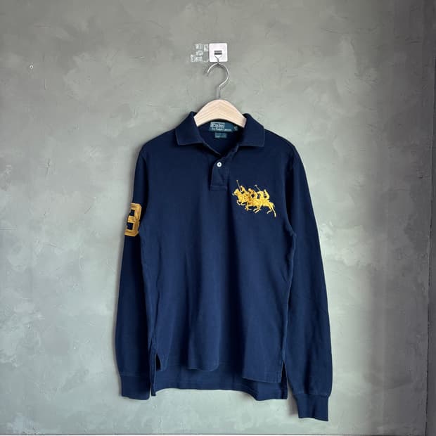 폴로 랄프로렌 빅포니 카라티 롱슬리브 네이비