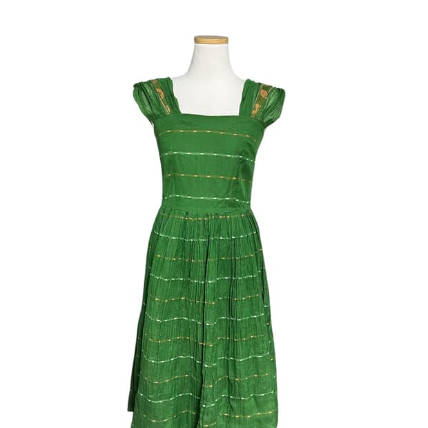 질스튜어트 그린 스트라이프 롱 원피스