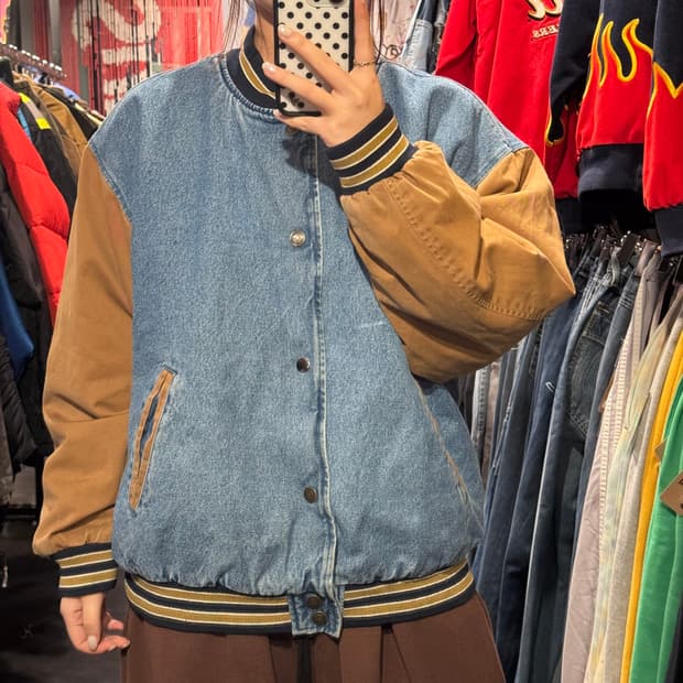 [IM] 데님 바시티자켓