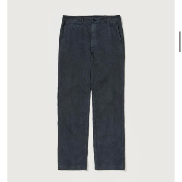 Auralee garment dyed chino 4 size black