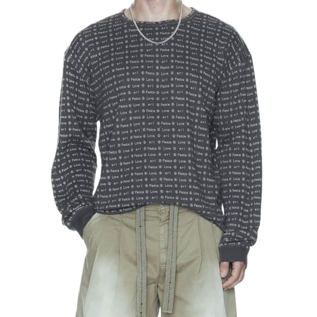 [M,L,XL]이알엘 ERL 26ss 자카드 맨투맨