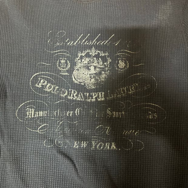 폴로랄프로렌 빈티지 와플티 l(실측)