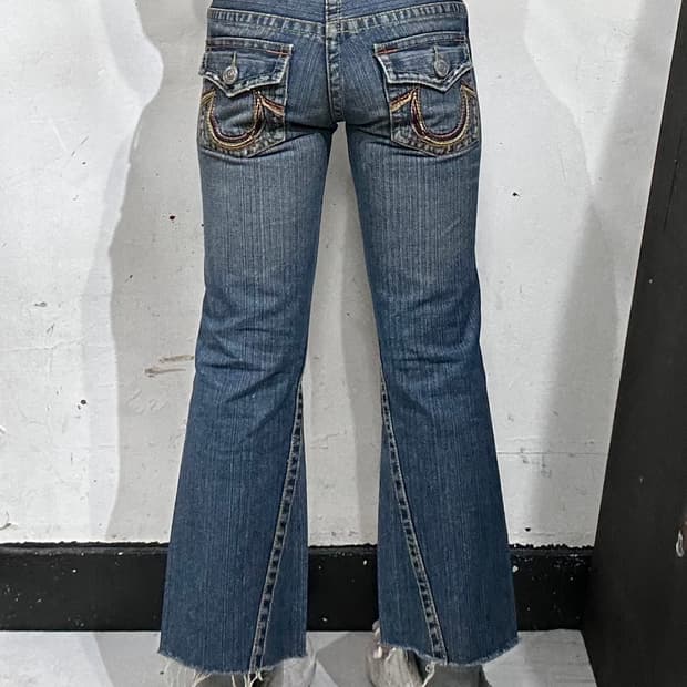 USA 트루 릴리전 조이 빅 티 부츠컷 플레어진 청바지 데님 팬츠 28