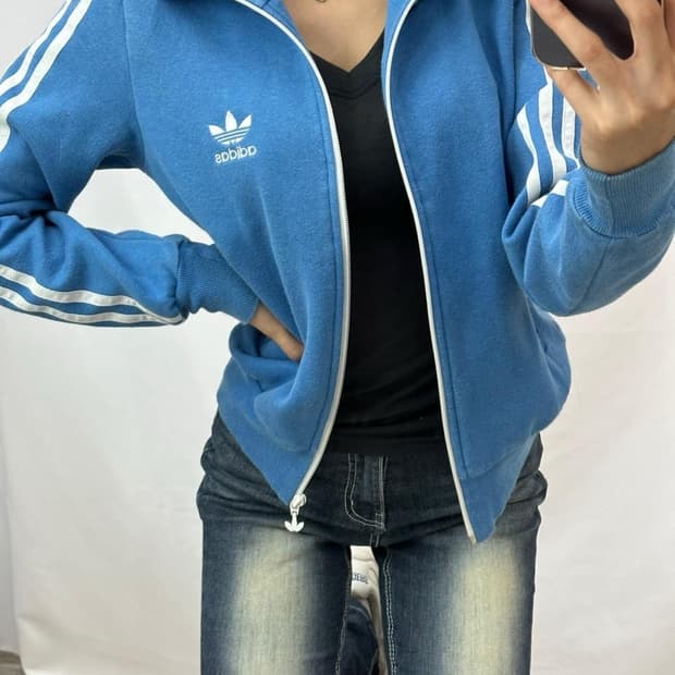 *대장템 아디다스 파이어버드 스카이블루 뉴진스st 아노깔 코튼 트랙탑 희