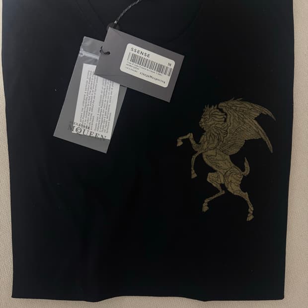 Alexander McQueen Gold Pegasus Embroider
