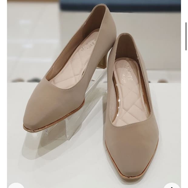 미소페 소가죽 펌프스 5cm 베이지 245