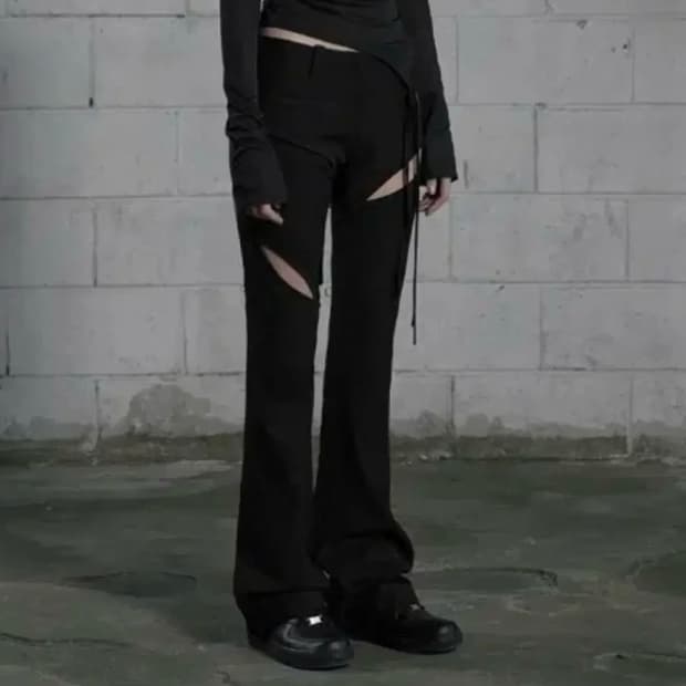 (1 size) 보헤미안서울 레그 슬릿 부츠컷 팬츠