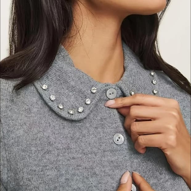 리포메이션 Reformation 스터드 카라 울 가디건 S사이즈