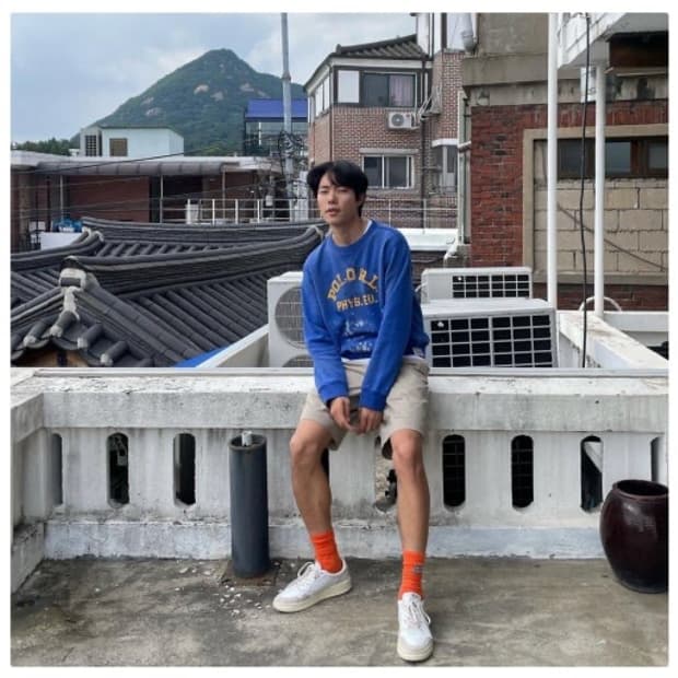 류준열 착용 폴로 맨투맨 L