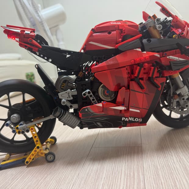 PANLOS 브릭 테크닉 오토바이