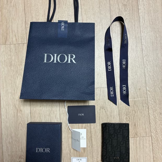 [풀패키징] Dior 디올 오블리크 오거나이저 카드지갑 블랙