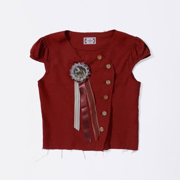 [새상품] 스컬프터 Rosetta Puff Shirt Scarlet M