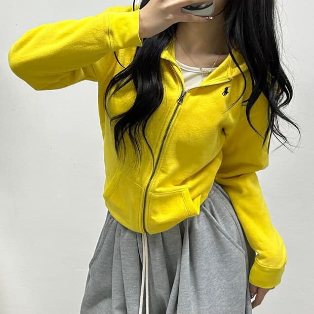 폴로 랄프로렌 러블리힙 스웻 후드집업 희귀져지(L)