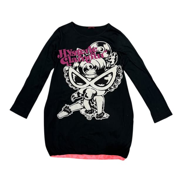 히스테릭 글래머 아카이브 민소매 결합 레이어드 롱슬리브 티셔츠