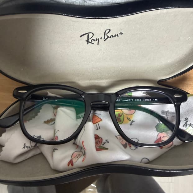 레이밴 호크아이 블랙 50