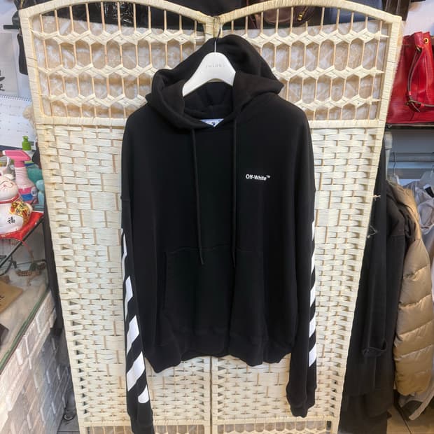 100-105 정품 오프화이트 디아그 슬리브 후드티 팝니다