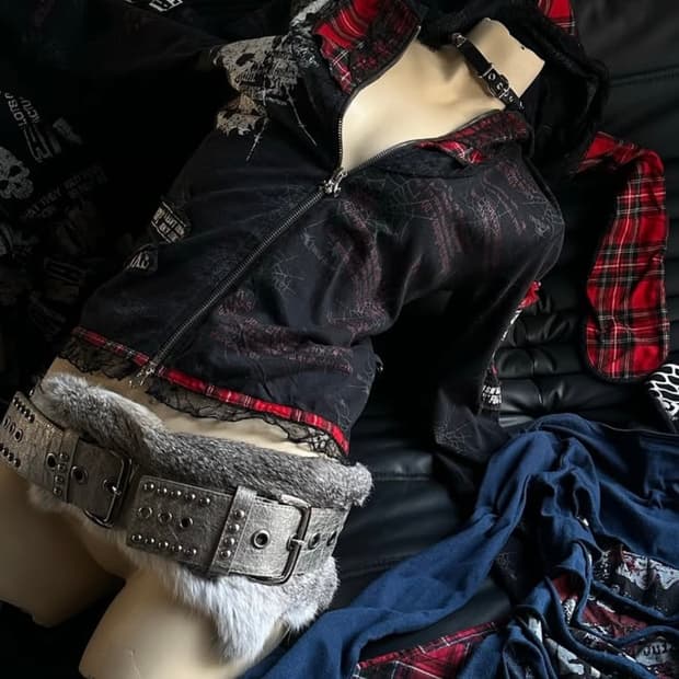 매드펑크 레빗 후드집업