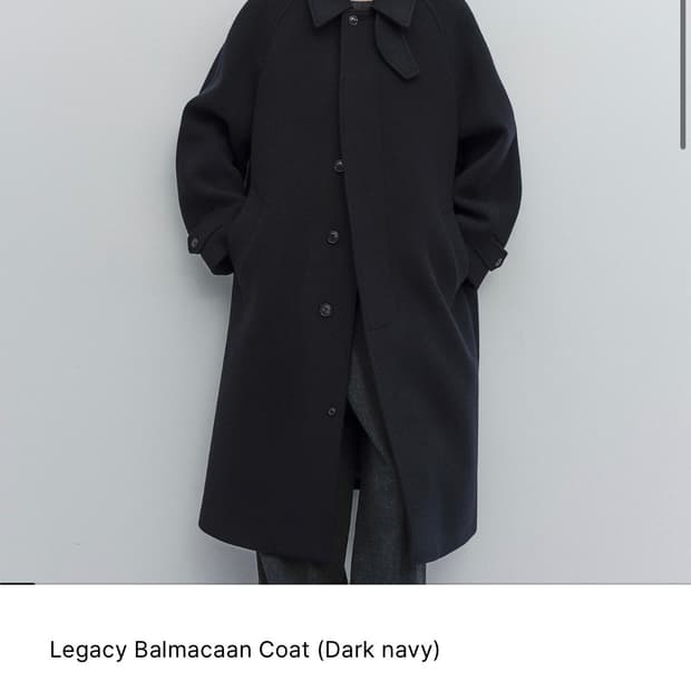 어나더오피스 레거시 발마칸 코트 다크 네이비 1사이즈