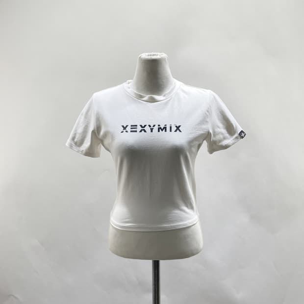 젝시믹스 여성크롭반팔티셔츠 화이트 L