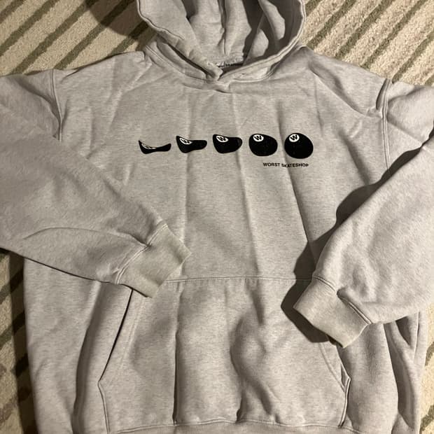 WORST SKATESHOP 워스트스케이트 후드티 아이보리 XL