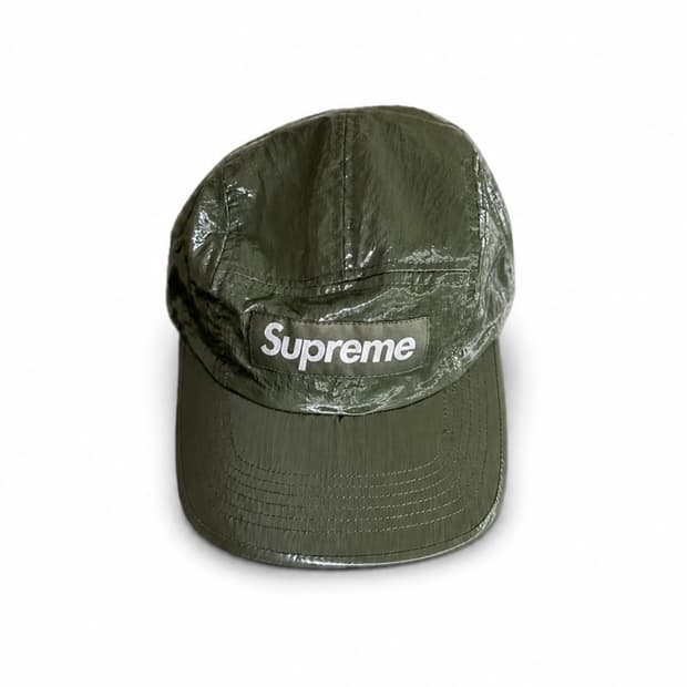 Supreme Gloss Ripstop Camp Cap Olive