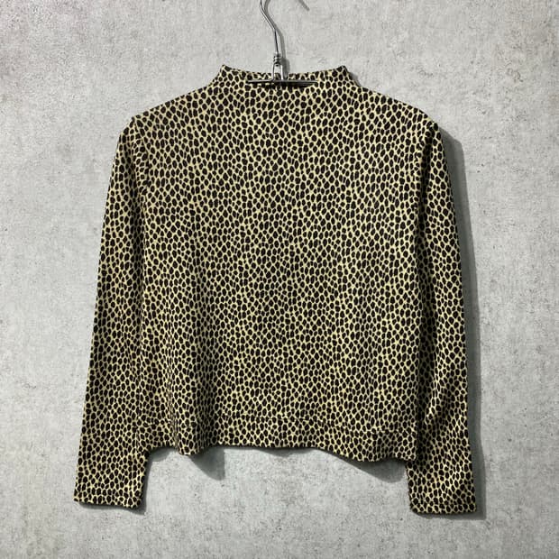 [M] 90s GIGI 재팬 메이드 레오피드 패턴 탑