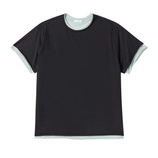 Layered cut off t-shirt large