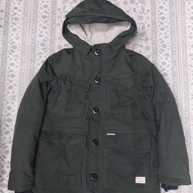 빈폴 라쿤털 후드 패딩 110