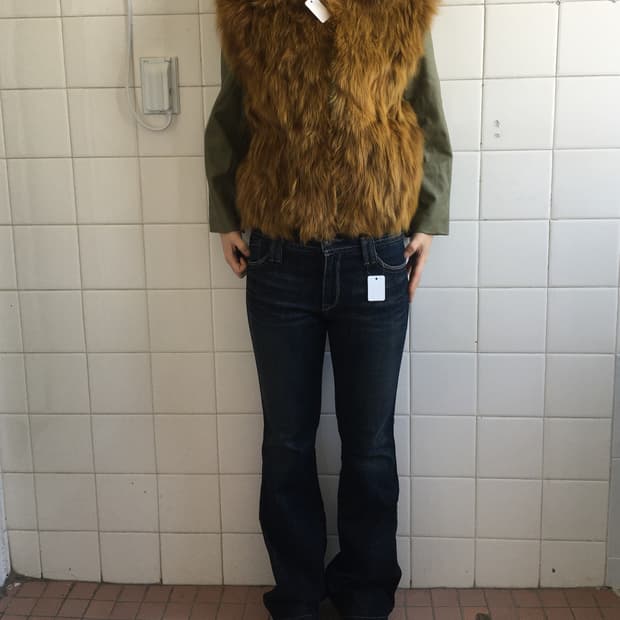 Fur layered leather jacket