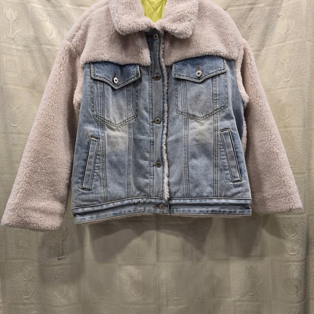 거의새거) 베네통 뽀글이 패딩 청자켓 90(55~66)