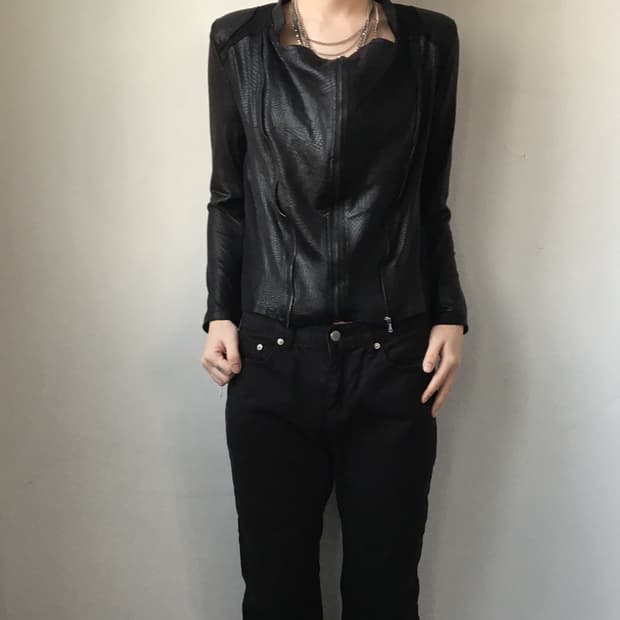 Python pattern slim fit jacket