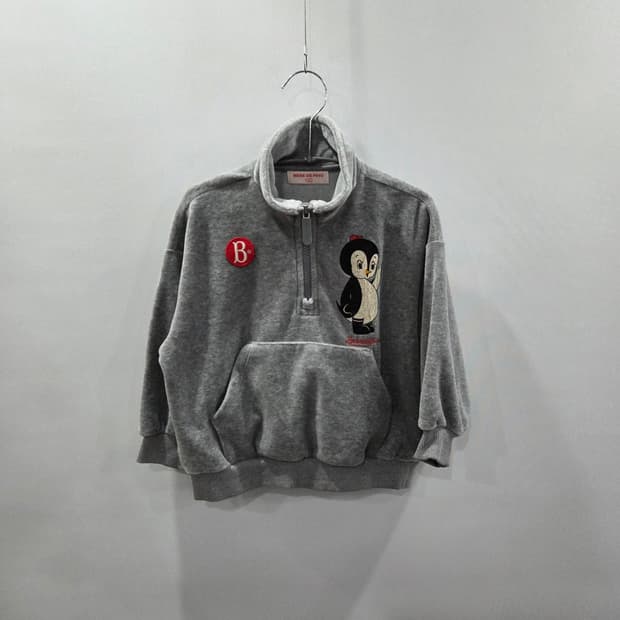 베베드피노 키즈 풀오버 하프집업 테리 맨투맨 100 