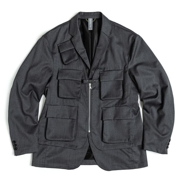 언어펙티드 레이어드 자켓 차콜