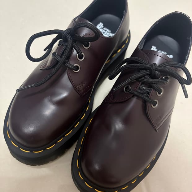닥터마틴 1461 쿼드 버건디 uk4