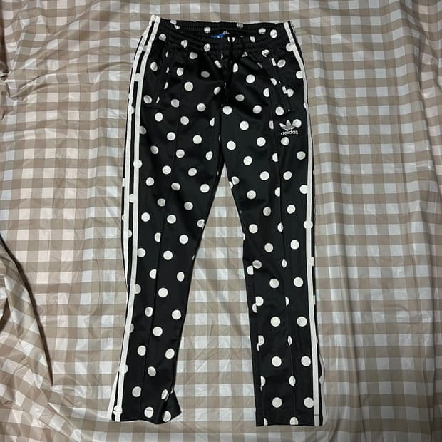 아디다스 땡땡이 트레이닝팬츠 85 트랙팬츠 삼선 도트 사이드 옆줄