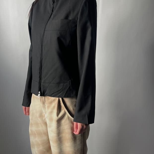 LAUTREAMONT 2 WAY ZIP-UP JACKET_BLACK