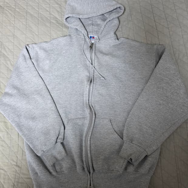 [L] 90s 러셀 애슬레틱 후드집업 헤더 그레이 나이스 컨디션
