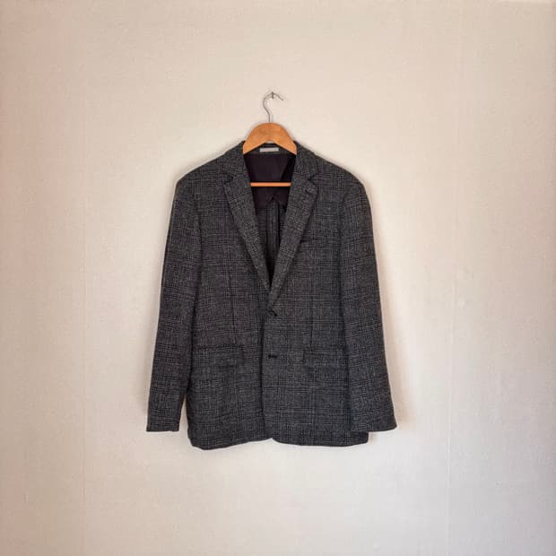 ANDZ 캐주얼 자켓 100 차콜그레이 독특한 질감 가벼운 착용감