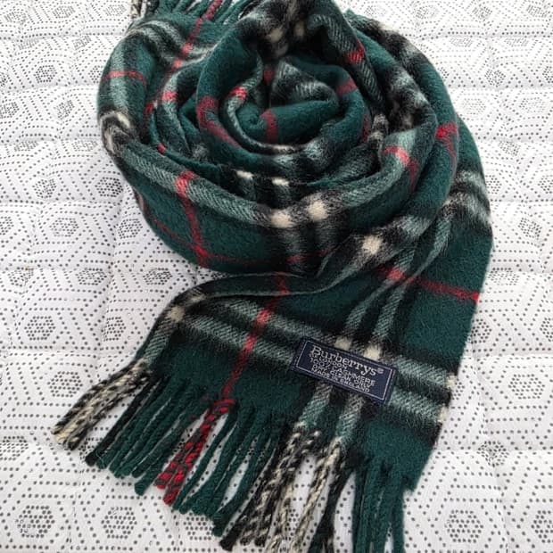 버버리 캐시미어 체크 머플러