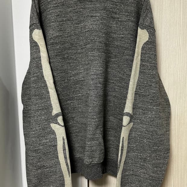 케피탈 플리스 빅 크루넥 스웻 헤더 차콜