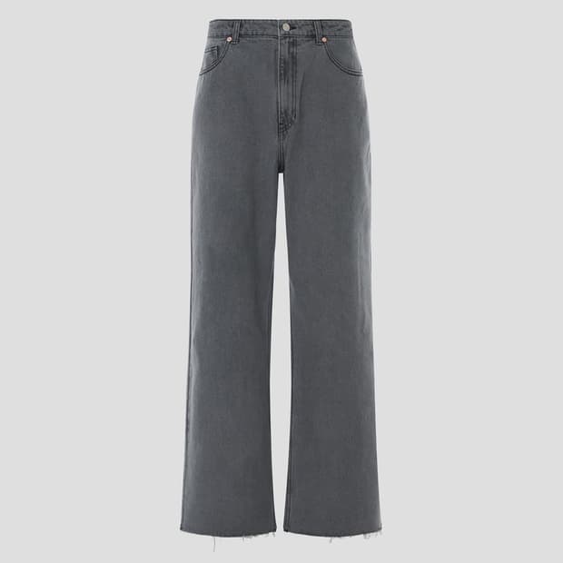 렉토 / 로우 라이즈 와이드 데님 진