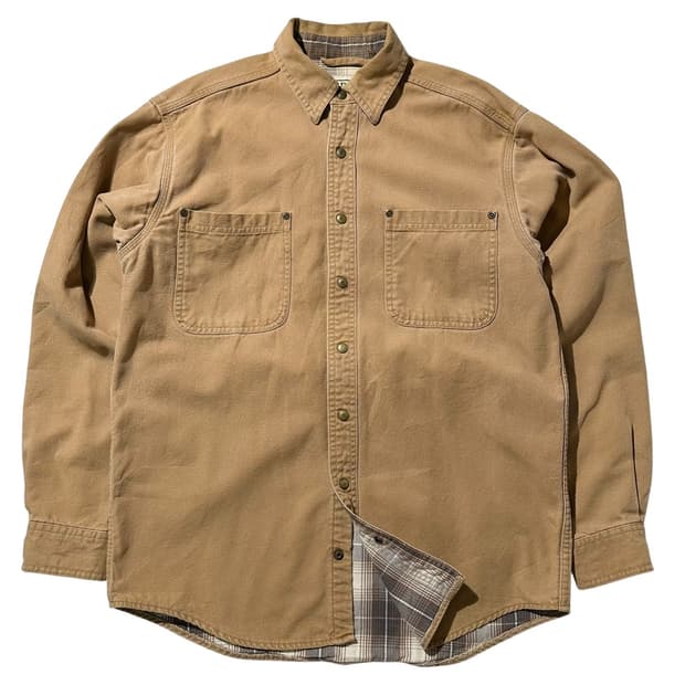 엘엘빈 덕 캔버스 체크 라이닝 워크 셔츠