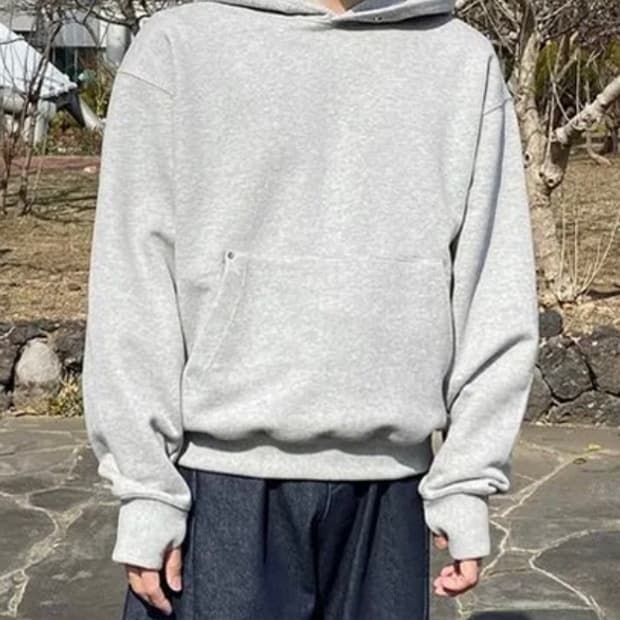 인템포무드 해비 코튼 썸홀 후디 L