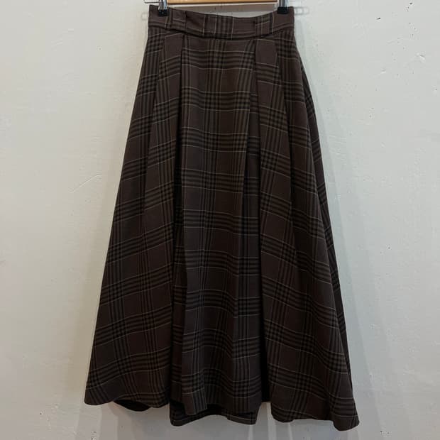 디키즈 빔즈 주름 플레어 롱스커트 치마 