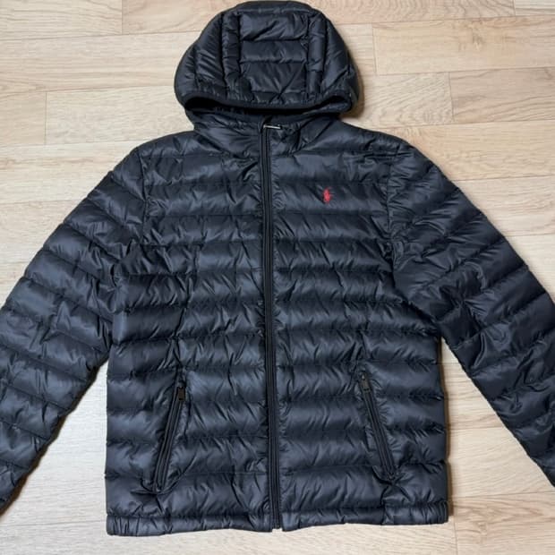 정품 폴로랄프로렌 블랙 레드포니 경량패딩 L (여성 44~55)