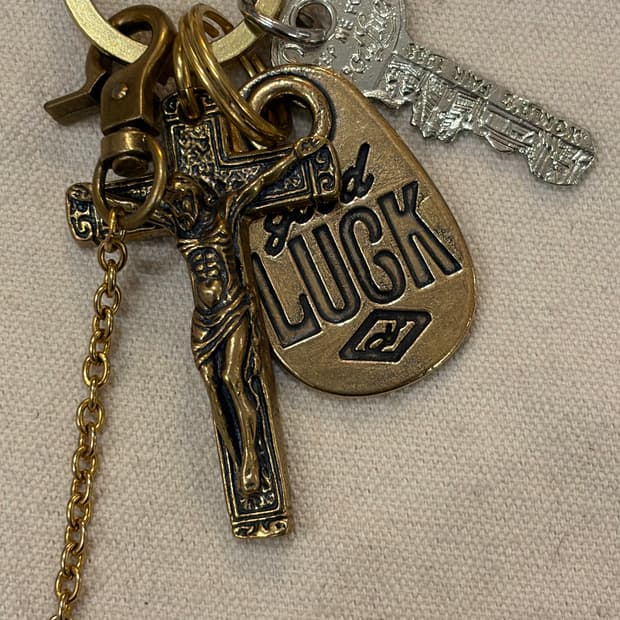LUCK 크로스 체인 키링 / 감성 빈티지 키링