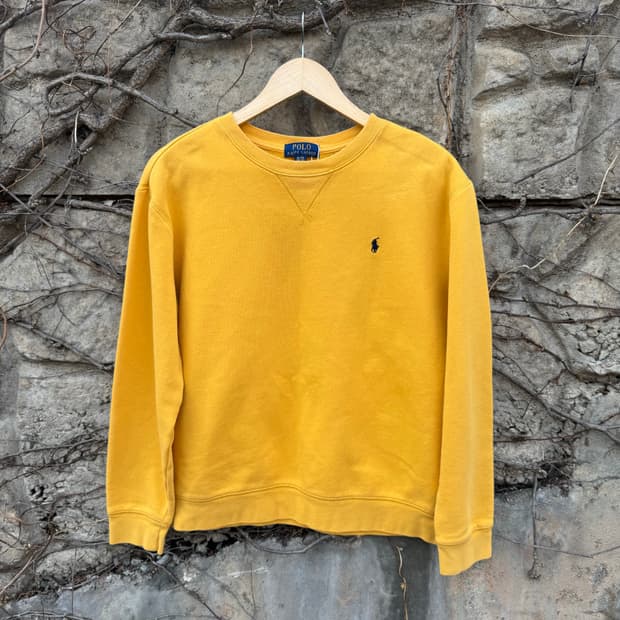 폴로 랄프로렌 빈티지 맨투맨 스웻 셔츠 정품 옐로우
