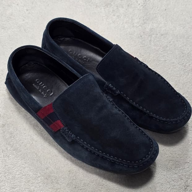 Gucci 구찌 스웨이드 로퍼 네이비 265