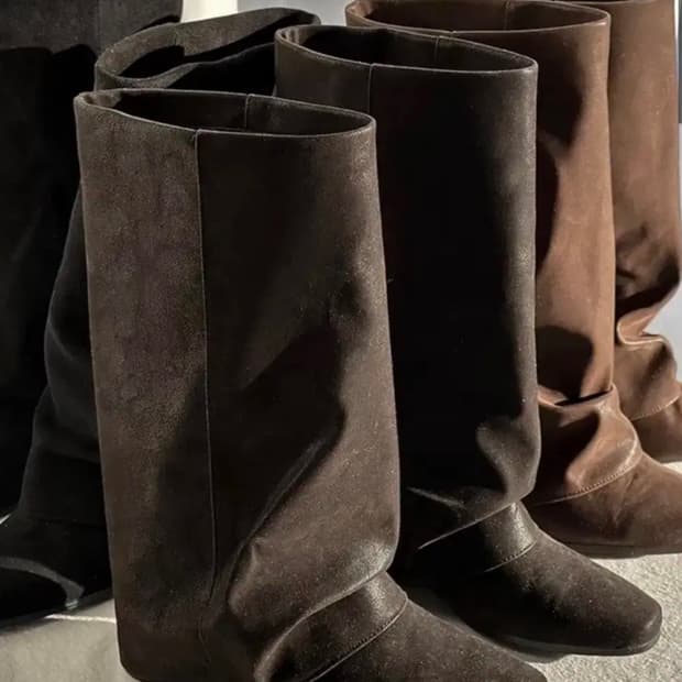 250 스웨이드부츠 롱부츠 폴딩부츠 브라운 